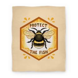 Movie Anime Protect The Fish Premium Fleece Sherpa Blanket Perfect And Unique Gifts For Family On Christmas