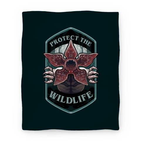 Movie Anime Protect The Wildlife Demogorgon Premium Fleece Sherpa Blanket Perfect Gifts For Family On Christmas