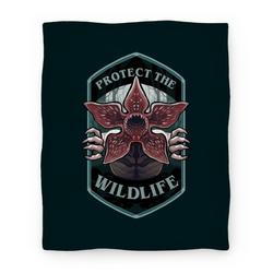 Movie Anime Protect The Wildlife Demogorgon Premium Fleece Sherpa Blanket Perfect Gifts For Family On Christmas