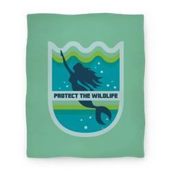 Movie Anime Protect The Wildlife (Mermaid) Premium Fleece Sherpa Blanket Perfect Gifts For Family On Christmas