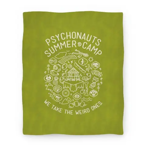 Movie Anime Psychonauts Summer Camp Premium Fleece Sherpa Blanket Perfect Gifts For Family On Christmas