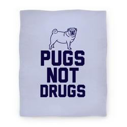 Movie Anime Pugs Not Drugs Premium Fleece Sherpa Blanket Perfect And Unique Gifts For Family On Christmas