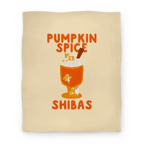 Movie Anime Pumpkin Spice Shibas Premium Fleece Sherpa Blanket Perfect And Unique Gifts For Family On Christmas