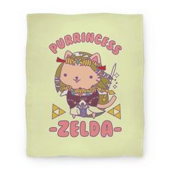 Movie Anime Purrincess Zelda Premium Fleece Sherpa Blanket Perfect And Unique Gifts For Family On Christmas