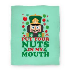 Movie Anime Put Your Nuts In My Mouth Premium Fleece Sherpa Blanket Perfect Gifts For Family On Christmas