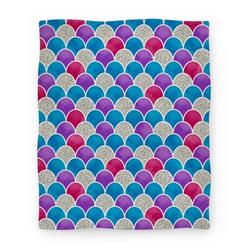 Movie Anime Rainbow Fish Scales Pattern Premium Fleece Sherpa Blanket Perfect Gifts For Family On Christmas