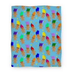 Movie Anime Rainbow Troll Pattern Premium Fleece Sherpa Blanket Perfect And Unique Gifts For Family On Christmas