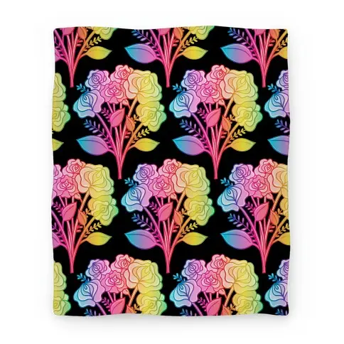 Movie Anime Rainbow Vulva Bouquet Premium Fleece Sherpa Blanket Perfect And Unique Gifts For Family On Christmas