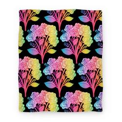 Movie Anime Rainbow Vulva Bouquet Premium Fleece Sherpa Blanket Perfect And Unique Gifts For Family On Christmas