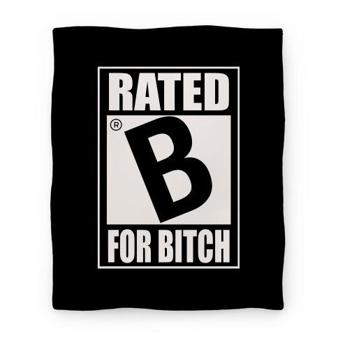 Movie Anime Rated B For BITCH Parody Premium Fleece Sherpa Blanket Perfect Gifts For Family On Christmas