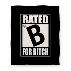 Movie Anime Rated B For BITCH Parody Premium Fleece Sherpa Blanket Perfect Gifts For Family On Christmas