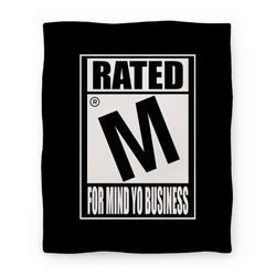 Movie Anime Rated M For Mind Yo Business Parody Premium Fleece Sherpa Blanket Perfect Gifts For Family On Christmas
