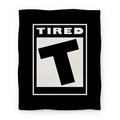 Movie Anime Rated T for Tired Premium Fleece Sherpa Blanket Perfect And Unique Gifts For Family On Christmas