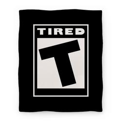 Movie Anime Rated T for Tired Premium Fleece Sherpa Blanket Perfect And Unique Gifts For Family On Christmas