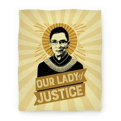 Movie Anime RBG: Our Lady Of Justice Premium Fleece Sherpa Blanket Perfect Gifts For Family On Christmas