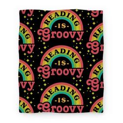 Movie Anime Reading is Groovy Premium Fleece Sherpa Blanket Perfect And Unique Gifts For Family On Christmas