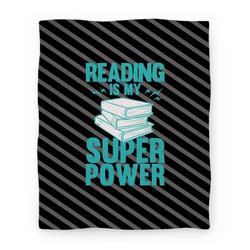 Movie Anime Reading Is My Super Power Premium Fleece Sherpa Blanket Perfect Gifts For Family On Christmas
