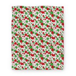 Movie Anime Red And Green Holiday Confetti Premium Fleece Sherpa Blanket Perfect Gifts For Family On Christmas