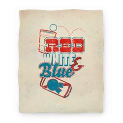 Movie Anime Red White and Blue Premium Fleece Sherpa Blanket Perfect And Unique Gifts For Family On Christmas