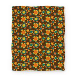 Movie Anime Retro Flower Power Pattern Premium Fleece Sherpa Blanket Perfect Gifts For Family On Christmas