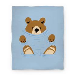 Movie Anime River Bear Premium Fleece Sherpa Blanket Perfect And Unique Gifts For Family On Christmas Holiday
