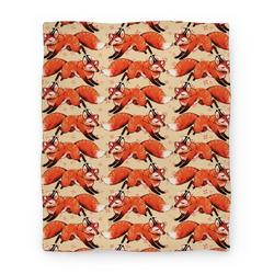 Movie Anime Running Foxes Pattern Premium Fleece Sherpa Blanket Perfect And Unique Gifts For Family On Christmas