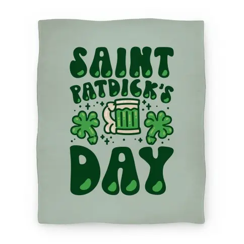 Movie Anime Saint Patdick's Day Parody Premium Fleece Sherpa Blanket Perfect Gifts For Family On Christmas