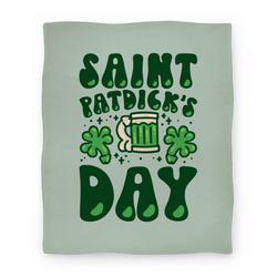 Movie Anime Saint Patdick's Day Parody Premium Fleece Sherpa Blanket Perfect Gifts For Family On Christmas