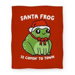 Movie Anime Santa Frog Is Comin' To Town Premium Fleece Sherpa Blanket Perfect Gifts For Family On Christmas