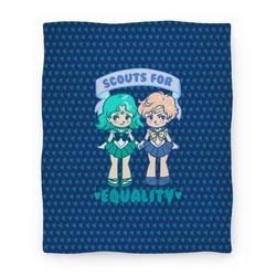 Movie Anime Scouts For Equality Premium Fleece Sherpa Blanket Perfect And Unique Gifts For Family On Christmas
