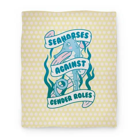 Movie Anime Seahorses Against Gender Roles Premium Fleece Sherpa Blanket Perfect Gifts For Family On Christmas