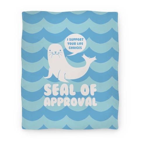Movie Anime Seal of Approval Supports Your Life Choices Premium Fleece Sherpa Blanket Perfect Gifts For Family On Christmas
