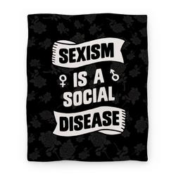 Movie Anime Sexism is a Social Disease Premium Fleece Sherpa Blanket Perfect Gifts For Family On Christmas