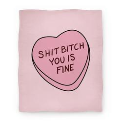 Movie Anime Shit Bitch You is Fine Premium Fleece Sherpa Blanket Perfect Gifts For Family On Christmas