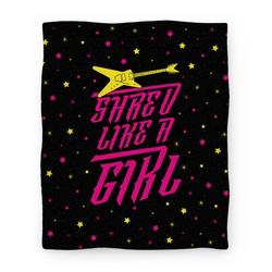 Movie Anime Shred Like A Girl Premium Fleece Sherpa Blanket Perfect And Unique Gifts For Family On Christmas