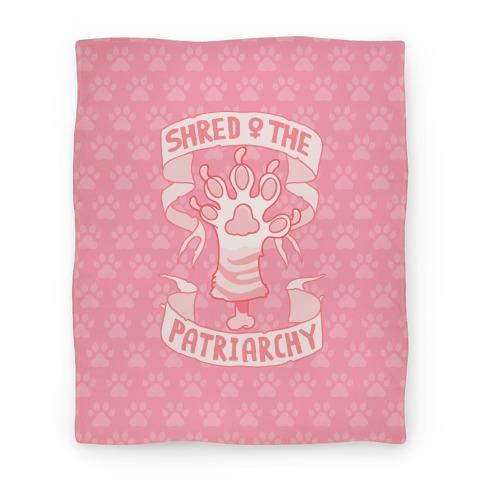 Movie Anime Shred The Patriarchy Premium Fleece Sherpa Blanket Perfect And Unique Gifts For Family On Christmas
