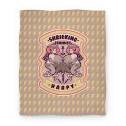 Movie Anime Shrieking Feminist Harpy Premium Fleece Sherpa Blanket Perfect Gifts For Family On Christmas