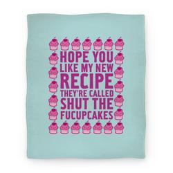 Movie Anime Shut The Fucupcakes Premium Fleece Sherpa Blanket Perfect And Unique Gifts For Family On Christmas