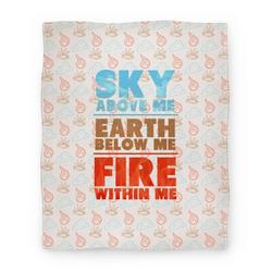 Movie Anime Sky Above Me, Earth Below Me, Fire Within Me Premium Fleece Sherpa Blanket Perfect Gifts For Family On Christmas