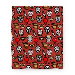 Movie Anime Slashers Pixel Pattern Premium Fleece Sherpa Blanket Perfect Gifts For Family On Christmas