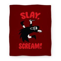 Movie Anime Slay, Scream! Premium Fleece Sherpa Blanket Perfect And Unique Gifts For Family On Christmas