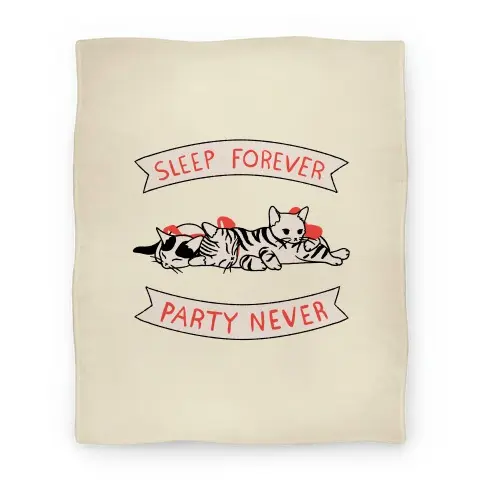 Movie Anime Sleep Forever, Party Never Premium Fleece Sherpa Blanket Perfect Gifts For Family On Christmas