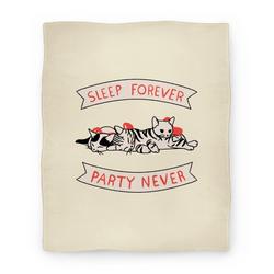 Movie Anime Sleep Forever, Party Never Premium Fleece Sherpa Blanket Perfect Gifts For Family On Christmas