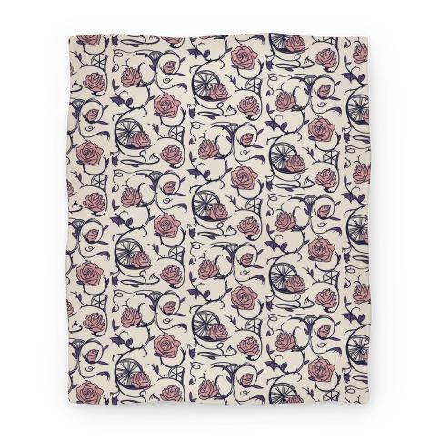 Movie Anime Sleeping Beauty Briar Rose Floral Pattern Premium Fleece Sherpa Blanket Perfect Gifts For Family On Christmas