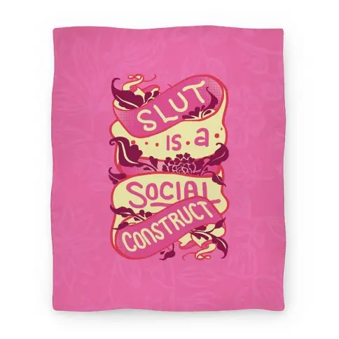 Movie Anime Slut Is A Social Construct Premium Fleece Sherpa Blanket Perfect Gifts For Family On Christmas