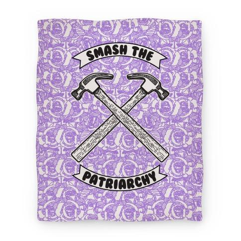 Movie Anime Smash the Patriarchy Premium Fleece Sherpa Blanket Perfect And Unique Gifts For Family On Christmas