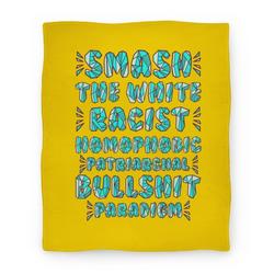 Movie Anime Smash The White Racist Homophobic Patriarchal Bullshit Paradigm Premium Fleece Sherpa Blanket