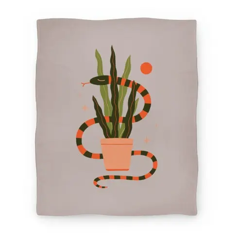 Movie Anime Snake in a Snake Plant Premium Fleece Sherpa Blanket Perfect Gifts For Family On Christmas