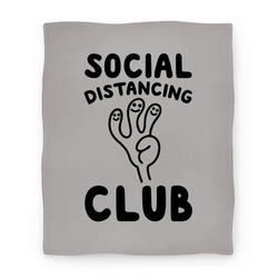 Movie Anime Social Distancing Club Premium Fleece Sherpa Blanket Perfect Gifts For Family On Christmas