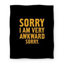 Movie Anime Sorry I Am Very Awkward Premium Fleece Sherpa Blanket Perfect Gifts For Family On Christmas
